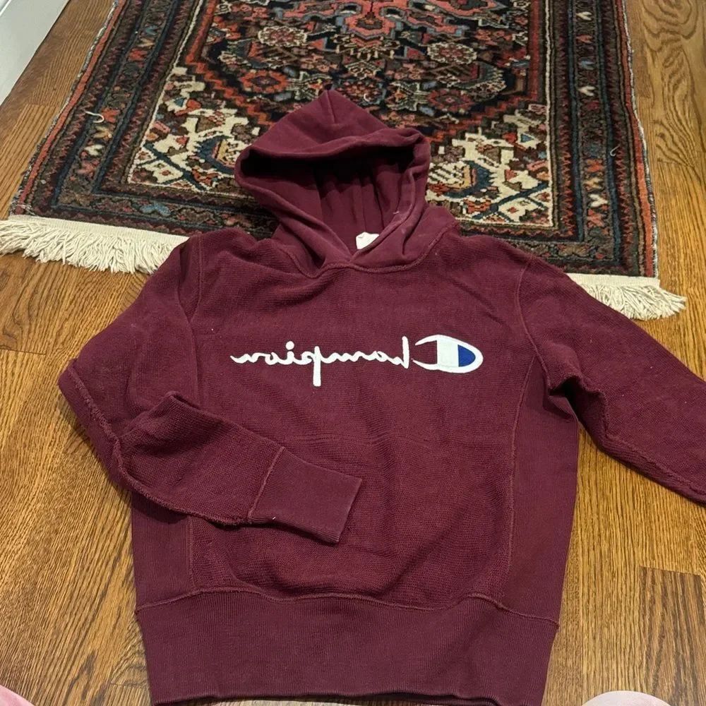 Champion Reverse Weave Pullover Hoodie Burgundy